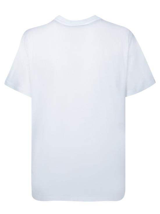 27FW 가니 베이직 저지 레오파드 릴렉스드 티셔츠 T4124 943 White - GANNI