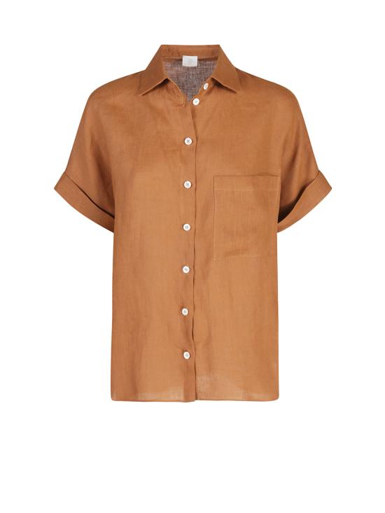  일레븐티 셔츠 I80CAMI05TES0I159158 TERRACOTTA