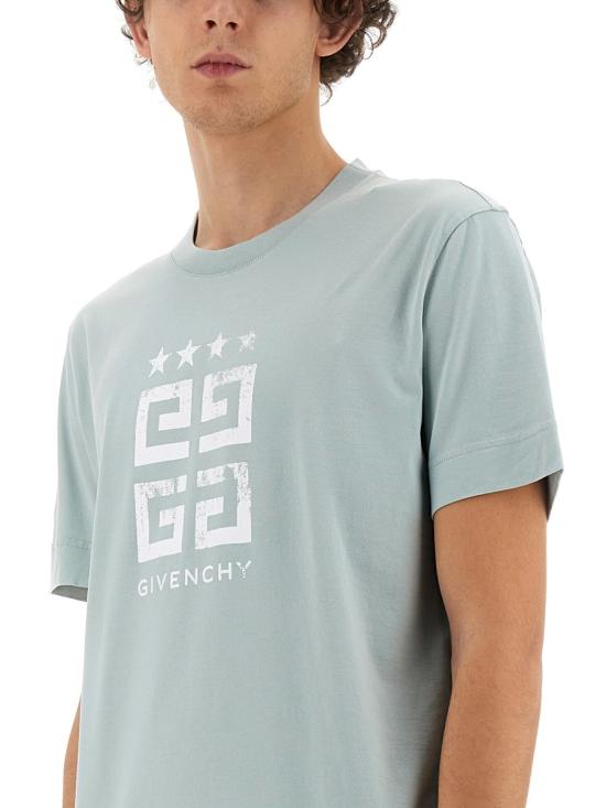  지방시 반팔 티셔츠 BM716G3YEL456 MINERAL BLUE - GIVENCHY