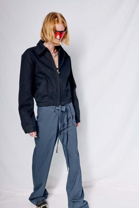  어셈블리 뉴욕 데님 자켓 어셈블리 블랙 데님 크롭 지퍼 재킷 - ASSEMBLY NEW YORK