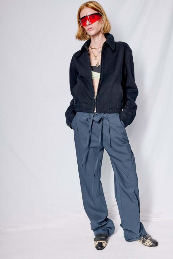  어셈블리 뉴욕 데님 자켓 어셈블리 블랙 데님 크롭 지퍼 재킷 - ASSEMBLY NEW YORK