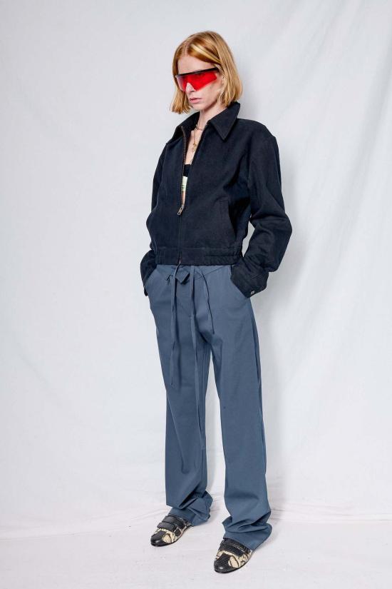  어셈블리 뉴욕 데님 자켓 어셈블리 블랙 데님 크롭 지퍼 재킷 - ASSEMBLY NEW YORK