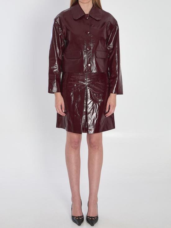 25FW 셀프 포트레이트 가죽 자켓 9942908 PF25091JBU BURGUNDY Red - SELF PORTRAIT