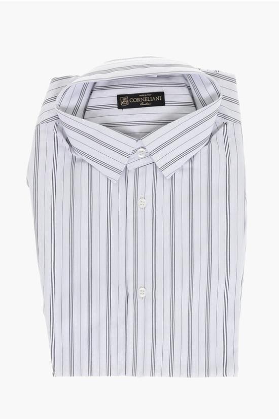  꼬르넬리아니 반팔 셔츠 63PNNN 9220206 007 White