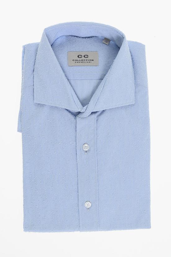  꼬르넬리아니 긴팔 셔츠 83PX23 9161584 004 Light blue