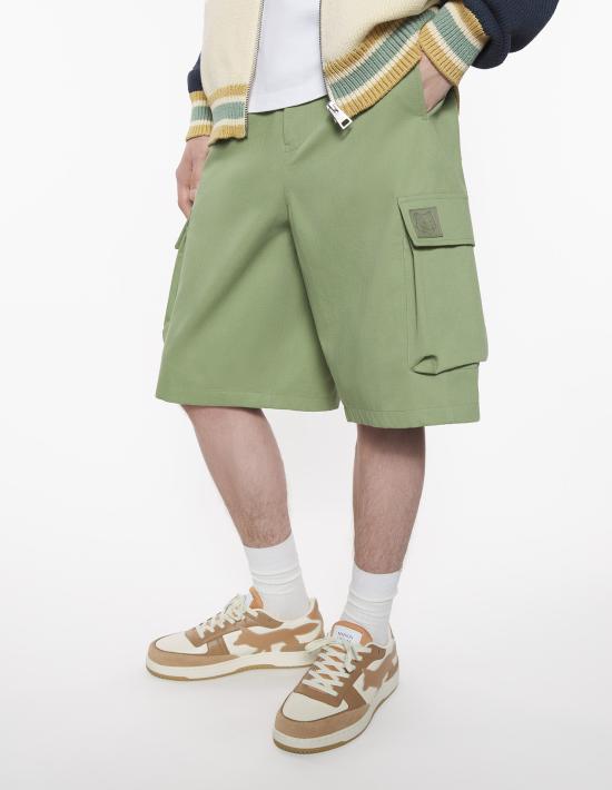 25SS 메종키츠네 숏팬츠 OM01405WW9026 77 TURF GREEN - MAISON KITSUNE