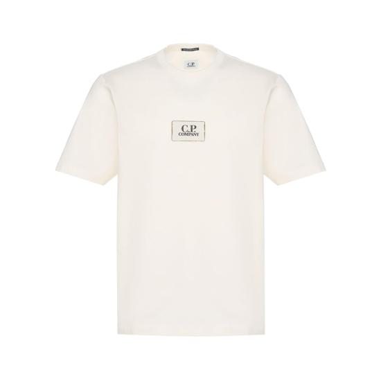 25SS 씨피 컴퍼니 반팔 티셔츠 18CMTS108A 110301W 103 GAUZE WHITE DOM