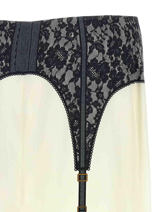 25FW 모스키노 미디 스커트 010754571004 White - MOSCHINO