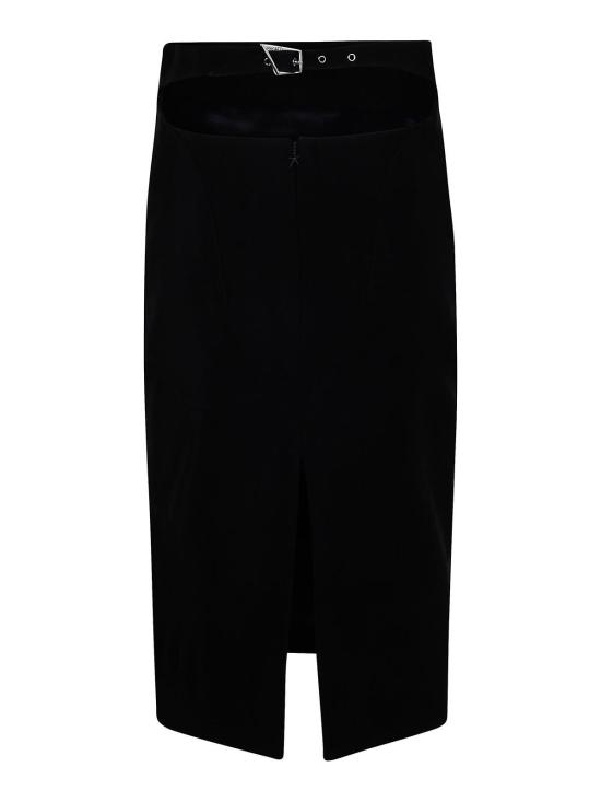 25SS 뮈글러 미디 스커트 25P1JU05421961999 Black - MUGLER