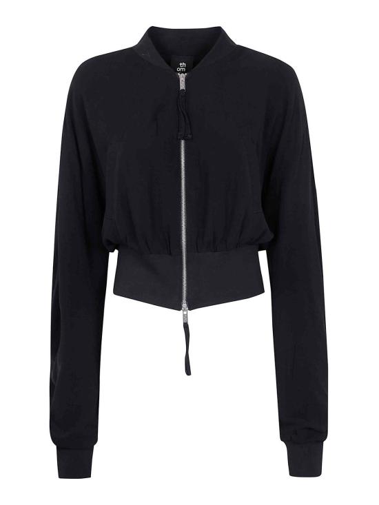  톰크롬 봄버 자켓 WSJ488BLACK Black