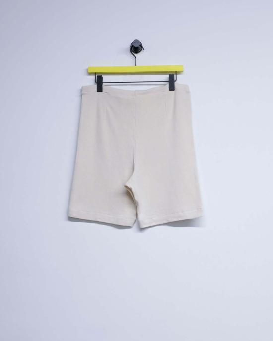  세실 툴켄스 숏팬츠 내추럴 인터록 저지 코튼 와이드 - CECILE TULKENS