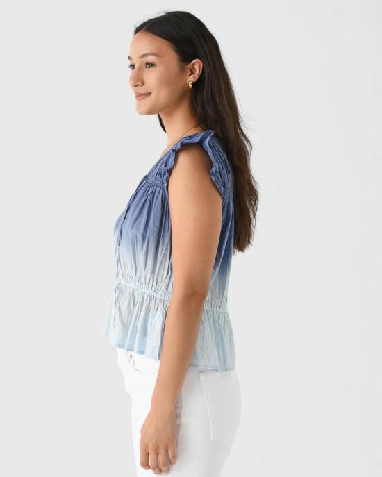  벨벳 블라우스 카이아 탑 카데트 - VELVET