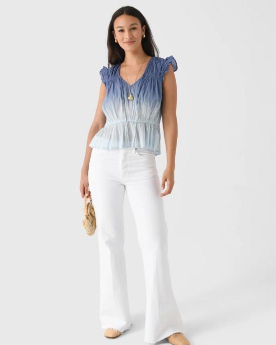  벨벳 블라우스 카이아 탑 카데트 - VELVET