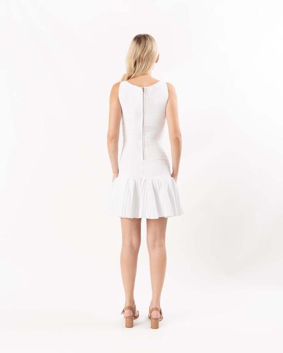  레트로페테 숏 원피스 오드리나 니트 드레스 화이트 - RETROFETE