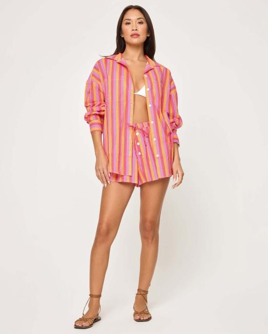  엘스페이스 비치용품 LSpace 산타 크루즈 튜닉 본디 베이브 스트라이프 - L SPACE