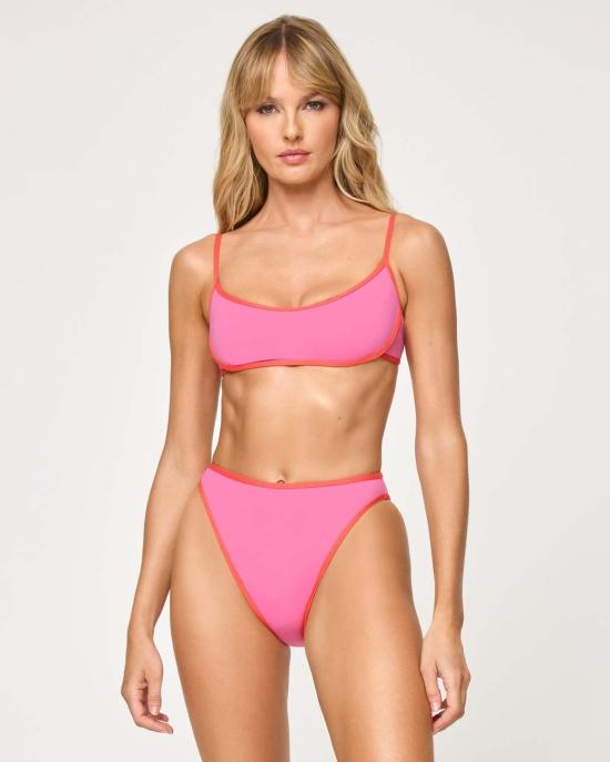  엘스페이스 비키니 수영복 LSpace 젤라 비키니 탑 버블검 그레이프프루트 - L SPACE