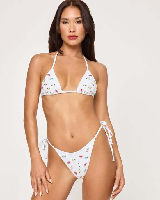  엘스페이스 비키니 수영복 LSpace 레비 비키니 바텀 화이트 로제트 - L SPACE