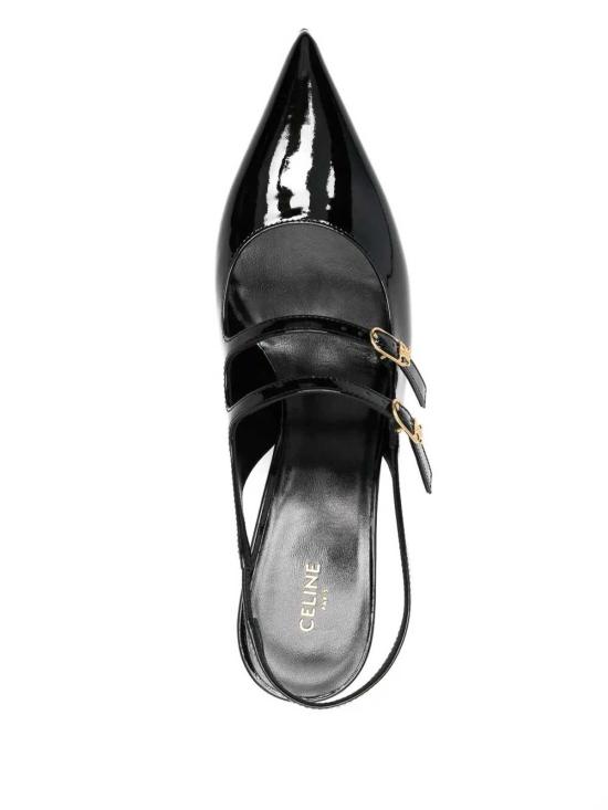  셀린느 주디 더블 스트랩 페이턴트 카프스킨 메리 제인 슬링백  362324582C38NO Black - CELINE