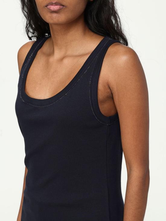 25FW 파비아나 필리피 민소매 티셔츠 JED265F150L180 5146 Blue - FABIANA FILIPPI