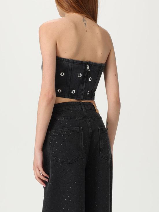 25FW 로테이트 민소매 티셔츠 114005 2998 Black - ROTATE