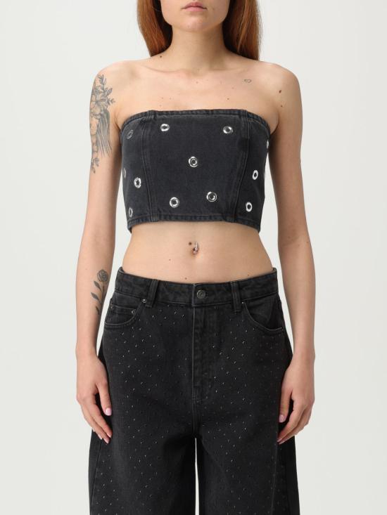 25FW 로테이트 민소매 티셔츠 114005 2998 Black