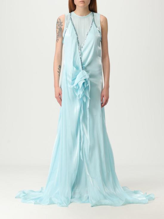 25SS 제니 롱 원피스 78AJO492N0380 299 Gnawed Blue