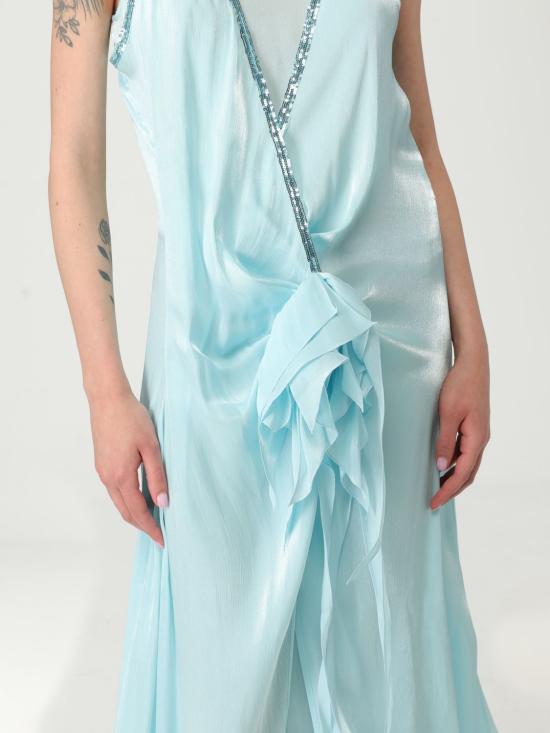 25SS 제니 롱 원피스 78AJO492N0380 299 Gnawed Blue - GENNY