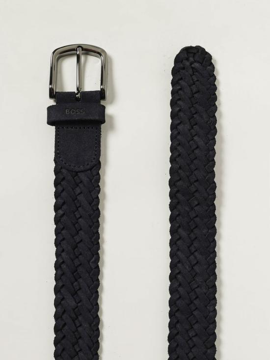 25SS 보스 가죽 벨트 50542184 401 Blue - BOSS