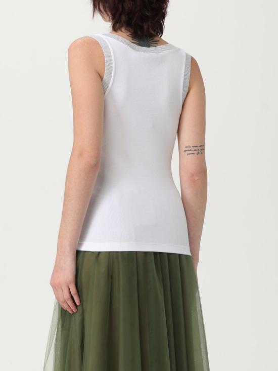 25FW 파비아나 필리피 민소매 티셔츠 JED275F150L361 21 White - FABIANA FILIPPI