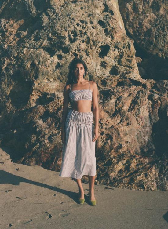  Pari Desai 라운지 웨어파리 데사이 엘간 렛 에스프레소 스트라이프