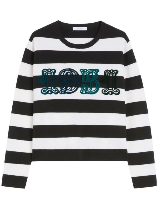 25FW 막스마라 긴팔 티셔츠 2521366091600 007 RIGA 5X5 BIANCA E NERA 1951 MULTICOLOR MULTICOLOUR