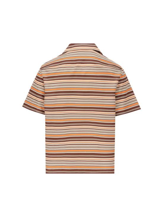 25FW 프라다 반팔 셔츠 UCS41417N4F0038 AI25 BROWN - PRADA