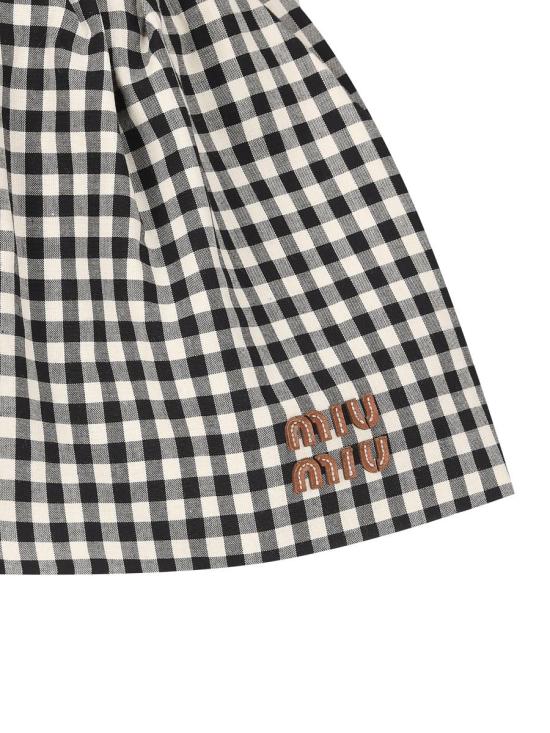 25FW 미우미우 숏 스커트 MG220012OFF0964 AI25 WHITE - MIU MIU