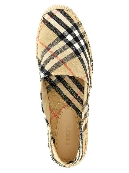 26SS 버버리 체크 뮤스 에스파드리유 8109180SANDIPCHECK Beige - BURBERRY