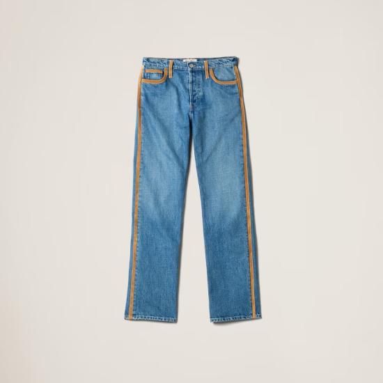 25FW 미우미우 데님 팬츠 GWP56617GIF0013 S OOO Light blue