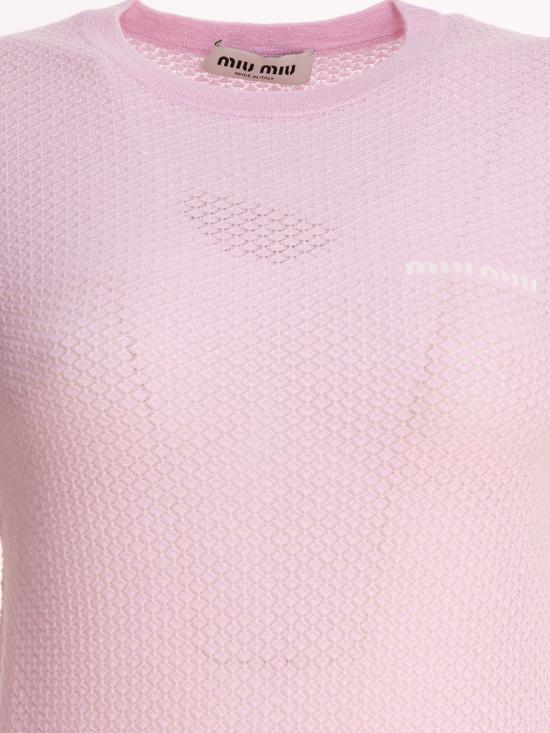 25FW 미우미우 스웨터 MMLB3017NNF0E18 S OOO Pink - MIU MIU