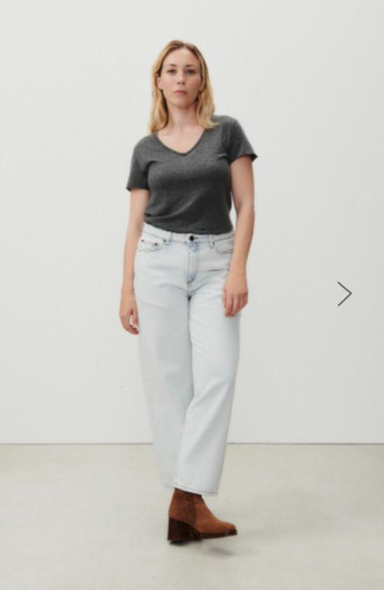  아메리칸 빈티지 반팔 티셔츠 잭슨빌 반팔 스쿠프넥 티셔츠 - AMERICAN VINTAGE