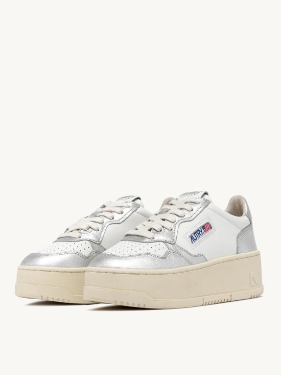 25FW 오트리 메달리스트 플랫폼 스니커즈 PTLWWB18 WHT SILVER - AUTRY