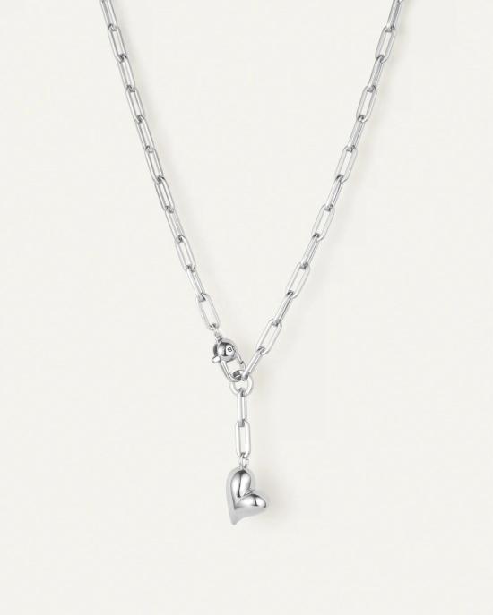  제니 버드 목걸이/팬던트 퍼피 하트 목걸이 실버