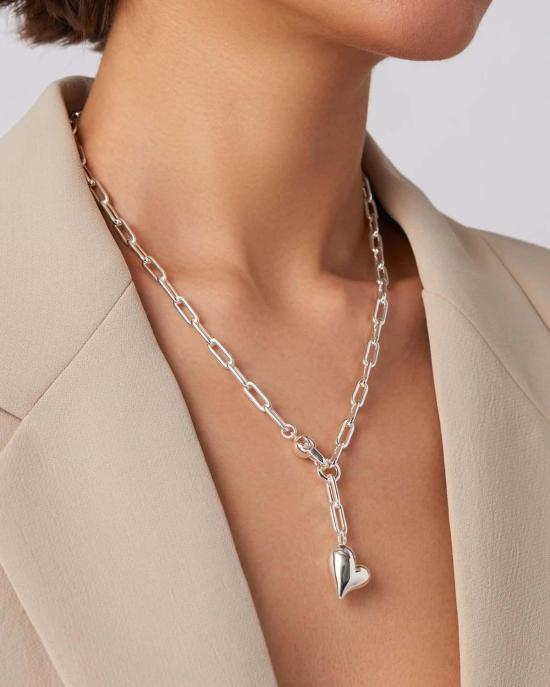  제니 버드 목걸이/팬던트 퍼피 하트 목걸이 실버 - JENNY BIRD