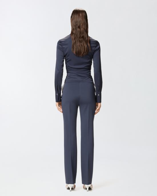 25SS 핑코 스트레이트 팬츠 104926A0HM G82 Blue - PINKO