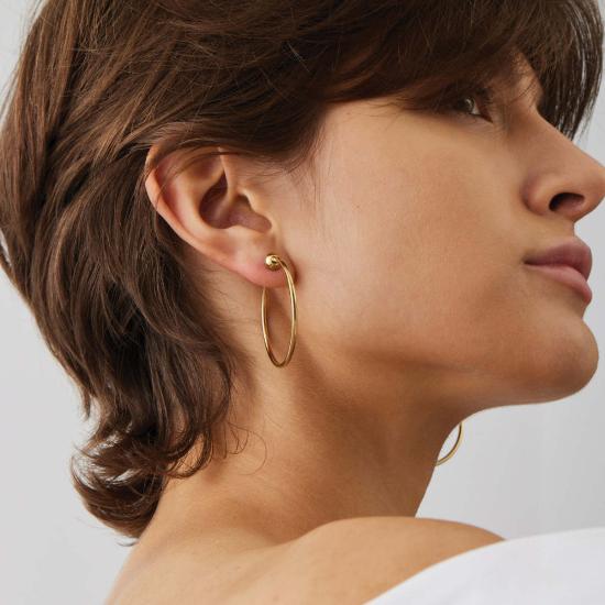  제니 버드 이어링 스몰 뉴 아이콘 후프 골드 - JENNY BIRD