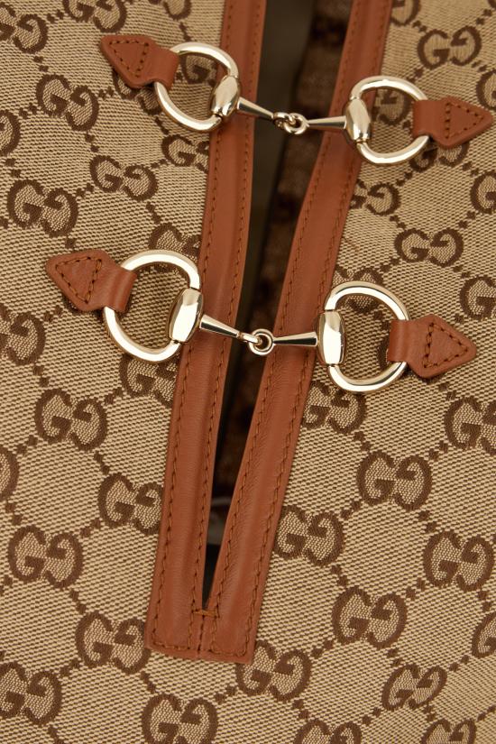 25SS 구찌 홀스빗 GG 캔버스 드레스 820404Z8BZA 2190 Beige - GUCCI