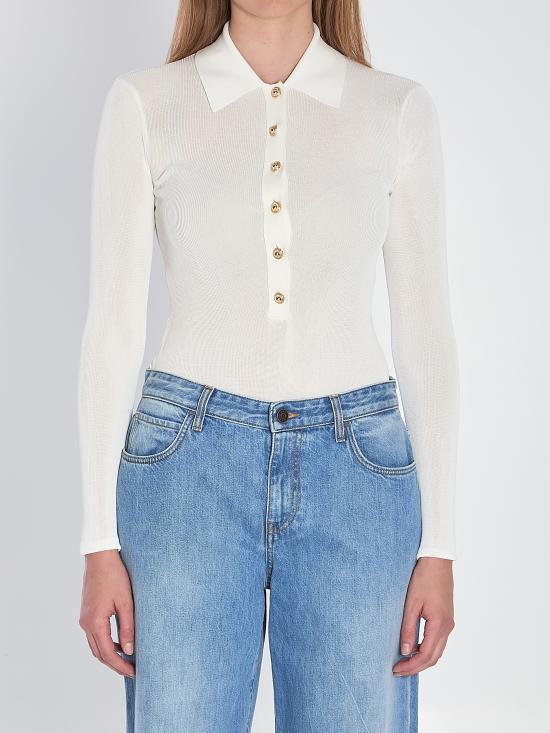 25FW 셀프 포트레이트 긴팔 티셔츠 PF25113TW WHITE