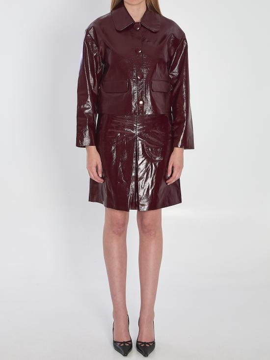 25FW 셀프 포트레이트 가죽 자켓 PF25091JBU BURGUNDY BORDEAUX - SELF PORTRAIT