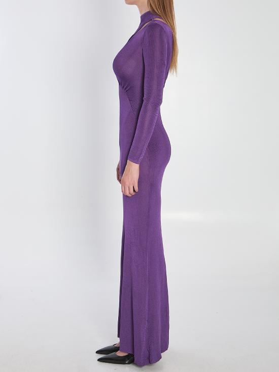 25FW 셀프 포트레이트 롱 원피스 PF25086XPU PURPLE - SELF PORTRAIT