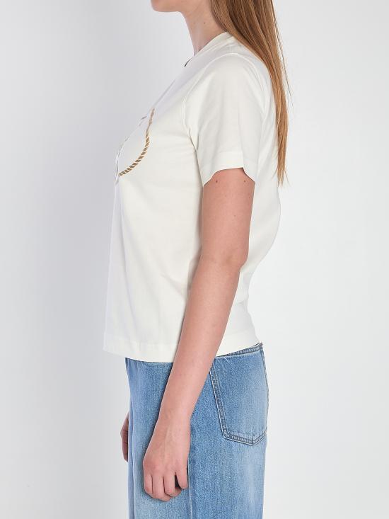 25FW 버버리 나이트 스탬프 코튼 티셔츠  8109817 B7078 WHITE - BURBERRY