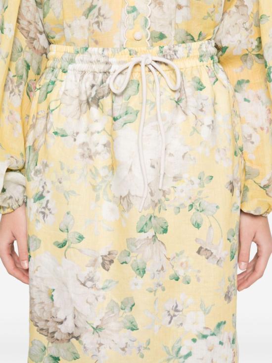 25SS 짐머만 미디 스커트 0721SRS252 YFL YELLOW - ZIMMERMANN