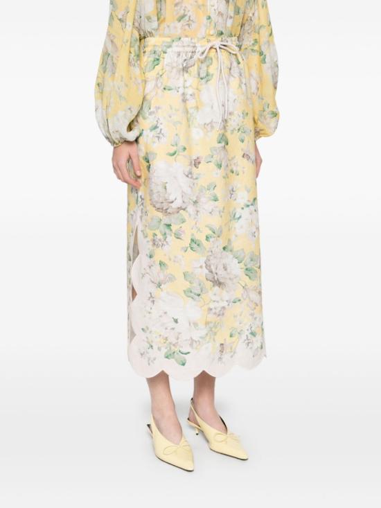 25SS 짐머만 미디 스커트 0721SRS252 YFL YELLOW - ZIMMERMANN