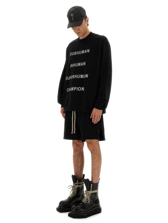  릭오웬스 x 챔피온 긴팔 티셔츠 CM01E1669 CHFE09 BLACK - RICK OWENS X CHAMPIONS